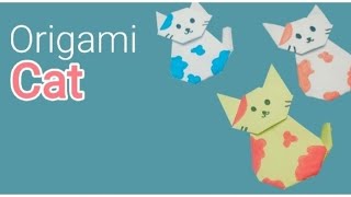 Easy origami paper cat | cute paper cat | #papercats #origamicat #diyorigami