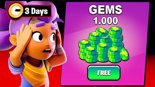 You Got 3 Days To Get Free 1.000 Gems In Brawlstars