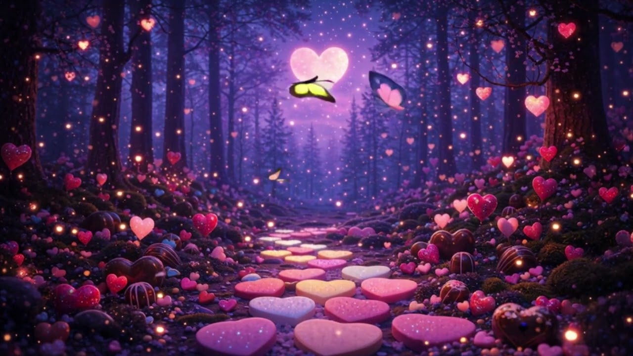 Soft Calming Background Music 🍫 Valentine’s Chocolate Candy Forest Ambience to Work, Study or Relax