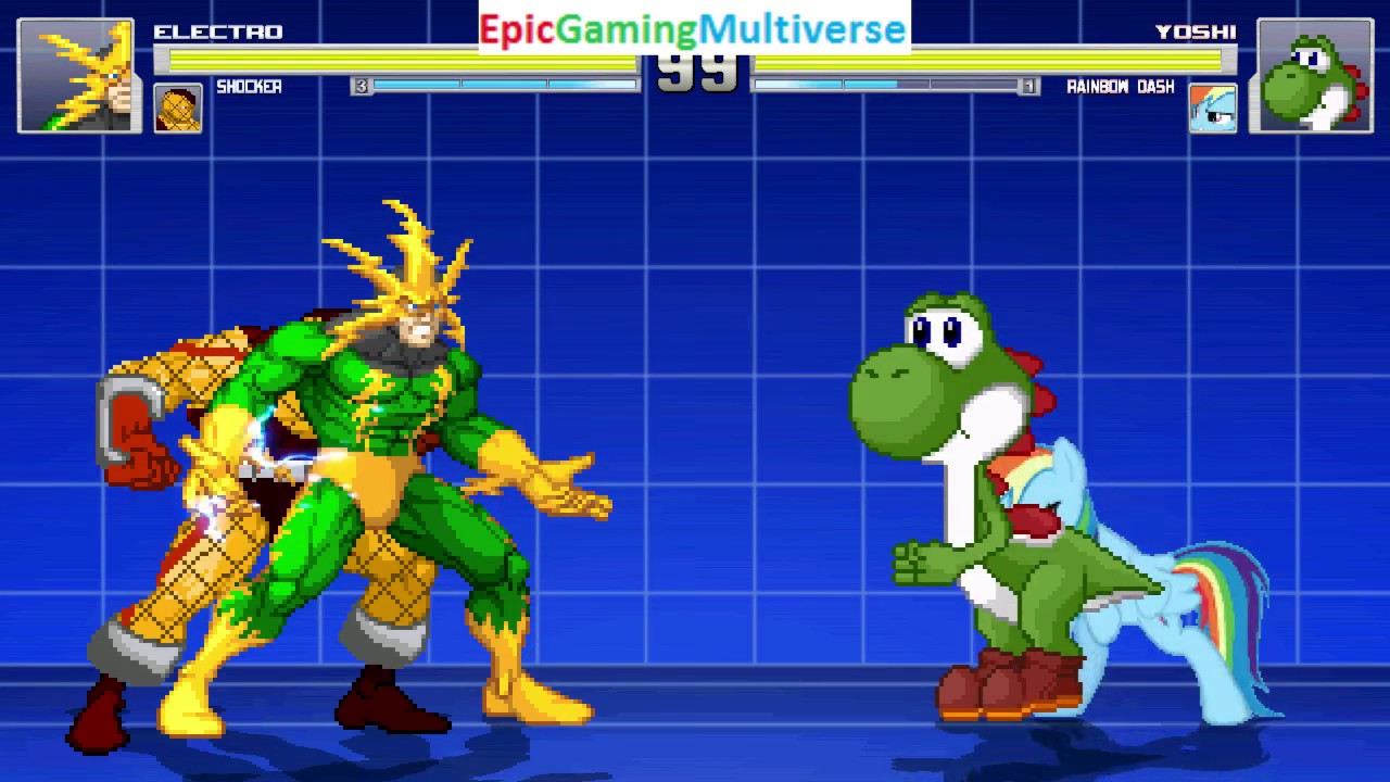 Shocker And Electro VS Yoshi And Rainbow Dash In A MUGEN Match / Battle ...