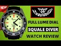 Squale full lume diver watch review new 2020 model