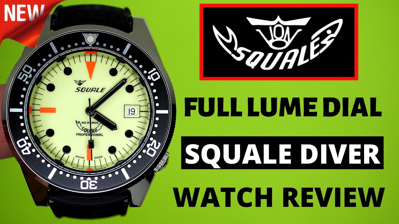 Squale Full Lume Diver Watch Review (New 2020 Model) YouTube