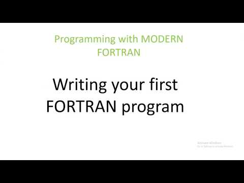 2. Programming with modern FORTRAN. Writing your first program