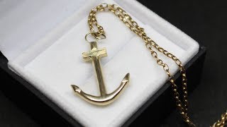 Making A Solid Gold Anchor Necklace