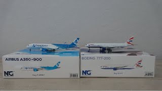 DOUBLE NG MODELS UNBOXING | FrenchBee Airbus A359-900 & British Airways Boeing 777-200ER