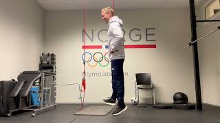 Single leg ankle jump, no knee