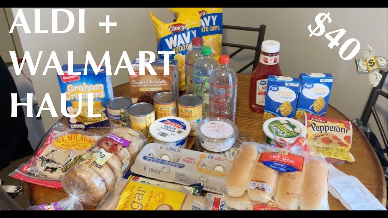 Aldi + Walmart grocery haul! Only $40!!!