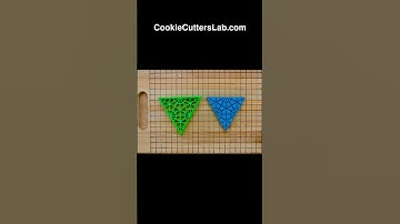 Triangles with Circles Tessellation - 3D Triangular Mosaic Tiles - Hexagonal pattern  #CookieCutters