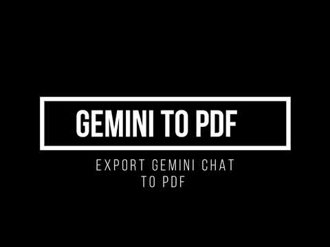 Gemini to PDF Saver video preview 2