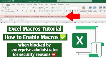 How to enable "Macros when blocked by enterprise administrator for security reasons" | Excel Macro
