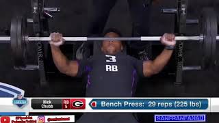Nick chubb & saquon barkley hit 29 in bench press | 2018 nfl combine
strong highlights hd and led all rbs with 29...