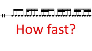 How fast can you play inverted 16th note diddle pyramid?