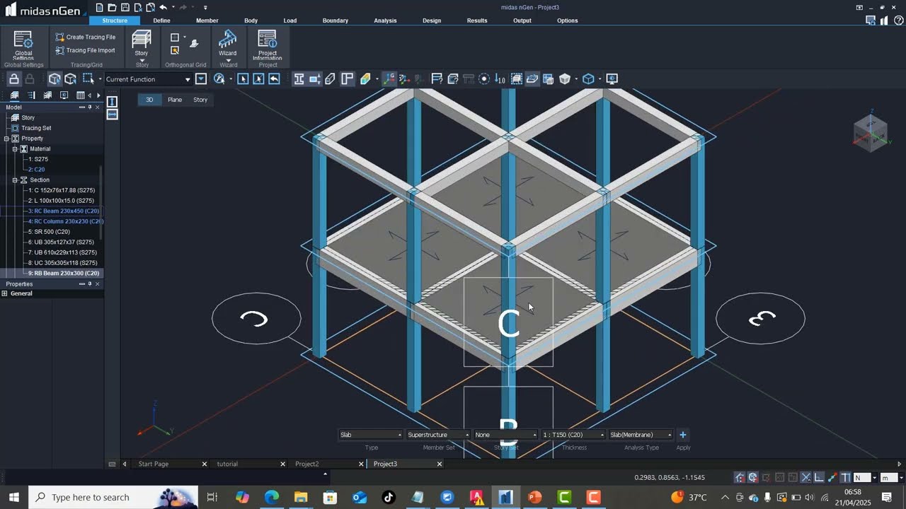 Структурное проектирование с использованием Midas: лучшее для начинающих.mp4