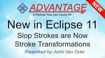 New in Eclipse 11: Slop Strokes are Now Stroke Transformations