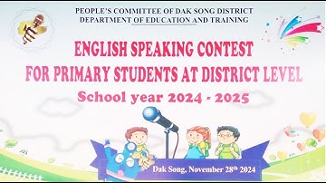 Tham gia Hội thi hùng biện Tiếng Anh cấp huyện năm học 2024 - 2025