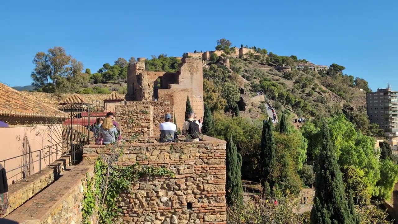 4K/60FPS🚶The top of Alcazaba Fortress & Gardens🚶Wed 26 Nov 2025