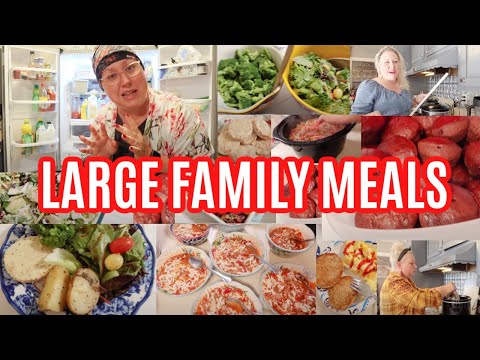 LARGE FAMILY MEALS from the FREEZER to the SLOW COOKER! Big Family of 11 Cooking FREEZER MEALS!