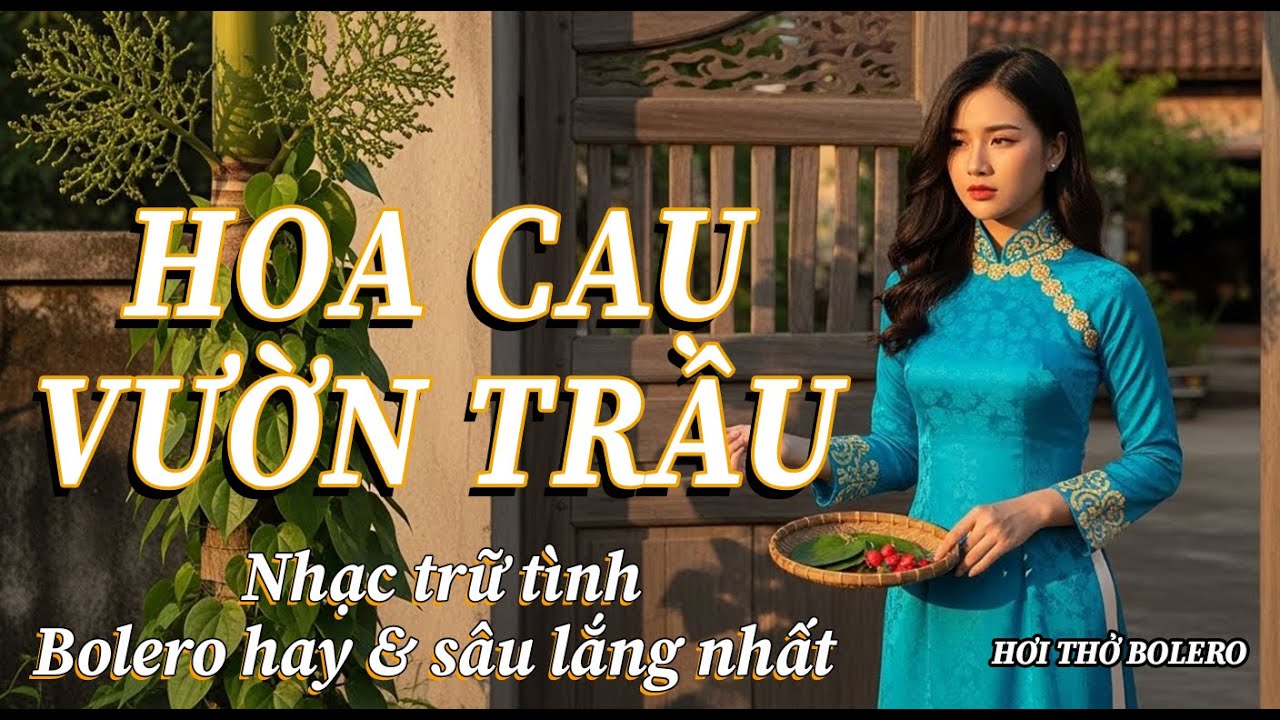 HOA CAU VƯỜN TRẦU – Bolero Trữ Tình Nữ Buồn | Duyên Quê Lỡ Làng | Official Lyric Video