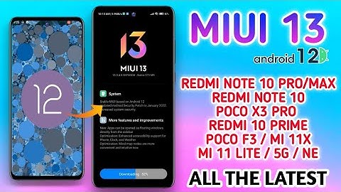 OFFICIAL - MIUI 13 WITH ANDROID 12 ROLLOUT INFO FOR INDIA & GLOBAL