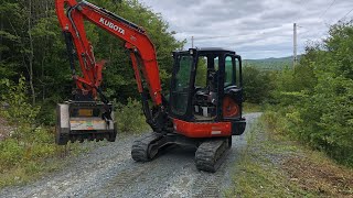 KUBOTA KX0404 & FAE MULCHER GETTING IT DONE BUT NOT THE RIGHT TOOL FOR THE JOB