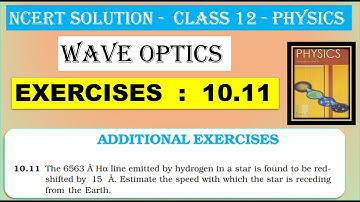 NCERT SOLUTION  |  CLASS 12 PHYSICS  |  EXERCISES 10.11  |  WAVE OPTICS | IN  TAMIL  | CBSE SOLUTION