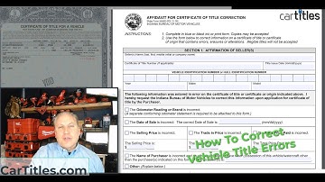 How To Fix An Error On A Vehicle Title
