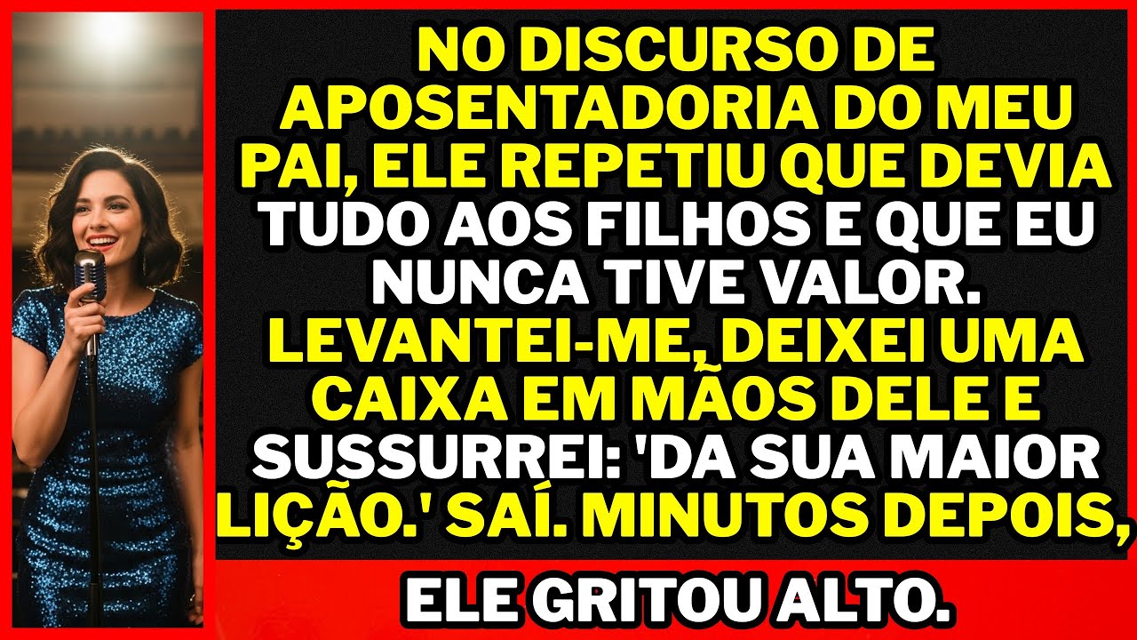 No discurso, meu pai disse que devia tudo aos filhos — menos a mim. Sorri quando ele descobriu a...