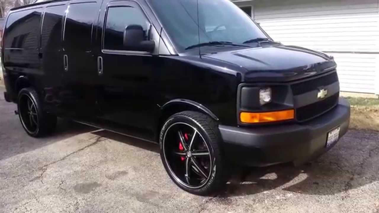 black chevy express van