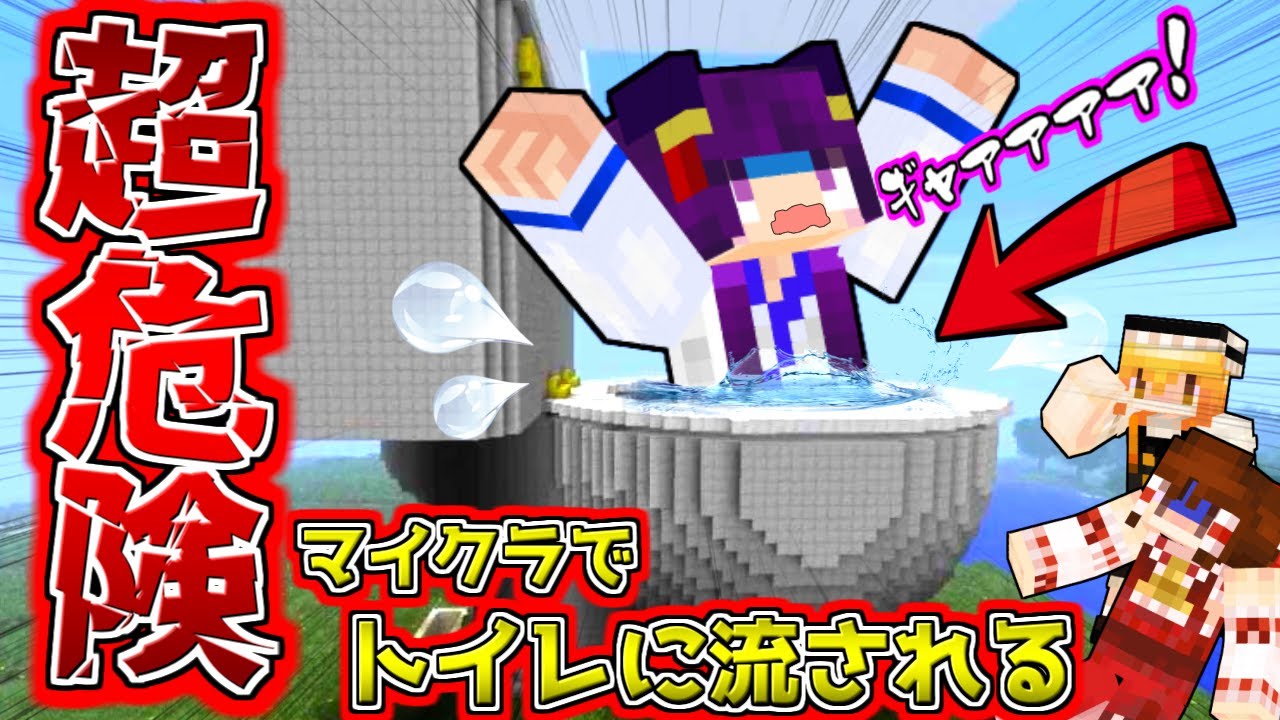 【Minecraft】えぇ！？マイクラでトイレに流される！？マインクラフトにはマジで危険なトイレがあった！！【ゆっくり実況】【マインクラフトmod紹介】