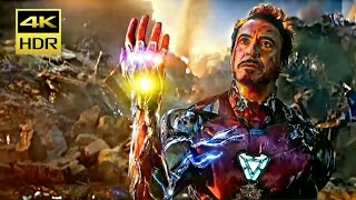 Iron Man Snap Scene 4k  HDR CC || Avengers: Endgame Movie Clip ||#Ironman #avengersendgame #marvel