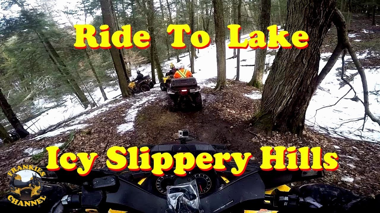 Ride Down To Lake & Icy Slippery Hills YouTube