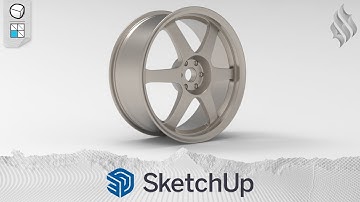 3D Modeling Car Rim (6 Spoke) (SketchUp Tutorial)