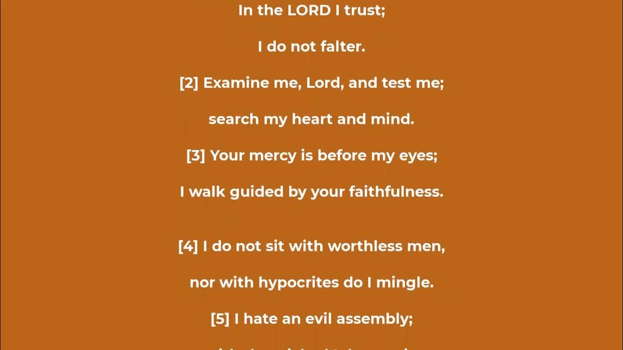 Psalm Chapter 26 YouTube psalm-chapter-26-youtube