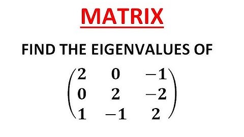 Find the Eigenvalues of 3 * 3 matrix l Matrix in tamil l Anumega Tutorial 02