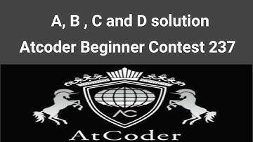 A, B, C and D solution  | AtCoder Beginner Contest 237 | Atcoder Solution | C++