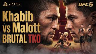 Islam Makhachev vs Mike Malott Full Fight Breakdown UFC 5 Gameplay #ufc5 #ufc
