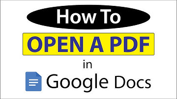 How To Open A PDF In Google Docs | PC |