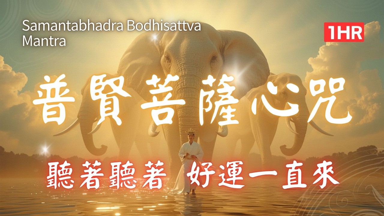 普賢菩薩心咒 Samantabhadra Bodhisattva Mantra 1HRS  聽聽看，讓心安定下來！Om Suo Ga Ya Suo Ha #wisdom #karma #lucky