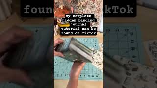 My complete hidden binding junk journal tutorial can be found on TikTok #junkjournal #scrapbooking