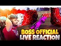 Boss official live reaction on najeeb gaming  garena free fire