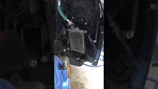 ウィンドウォッシャー装置を使ってオイルクーラーを冷却
