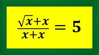 Solve X  Can You Solve This