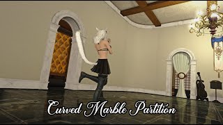 FFXIV: Curved Marble Partition - Housing
