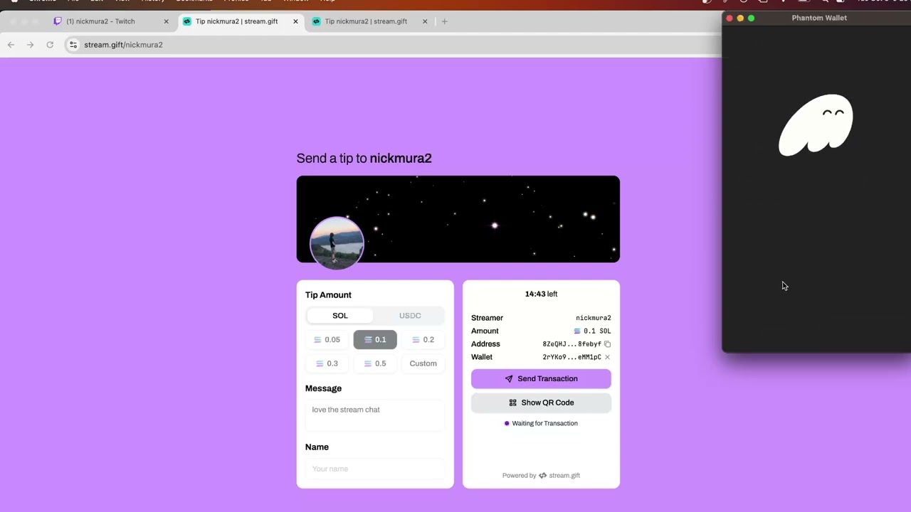 stream.gift - crypto donations on Twitch | Devpost