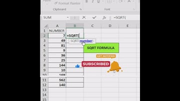 SQRT Formula in Excel for Beginners Step-by-Step SquareRoot Calculation #excel #dataextractor #edit