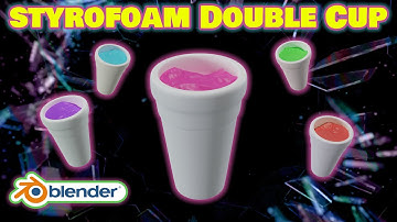 Styrofoam Double Cup Filled With Juice In Blender (Beginner Friendly)