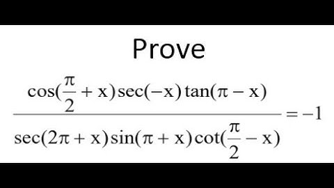 Grade 12 Advanced Functions - Proving Trig Identity (ch 7.4)