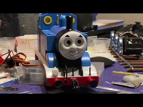 gauge 1 thomas waiting patiently on the workbench ft trainguyry