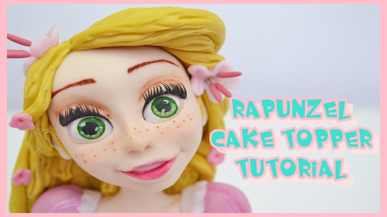 rapunzel cake topper tutorial - principessa in pasta di zucchero torta decorata