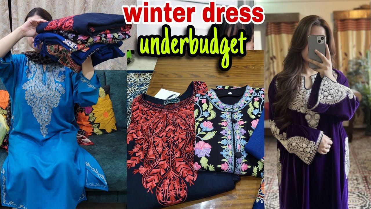 Winter  ki pehli shopping 🛍  my Winter  dresses👗latest   velvet winter collection  Kashmiri dresses😍